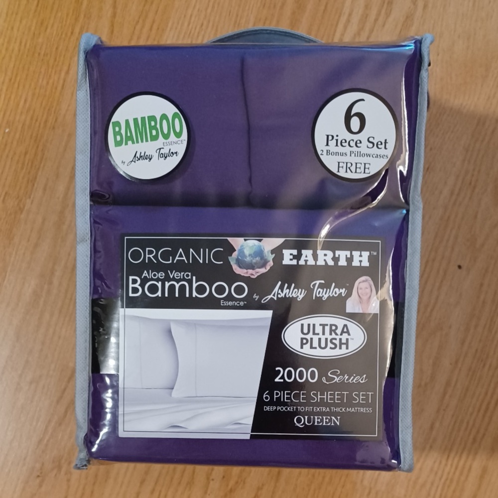 🆕Ashley Taylor  Organic Earth 6-PC Queen Sheet